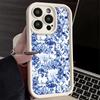 Phone Case for iPhone 17 Air 16E 15 16 Pro Max Blue And White Porcelain Pattern Cover 14 Plus 13 12 Mini Soft Shell Silicone Fun