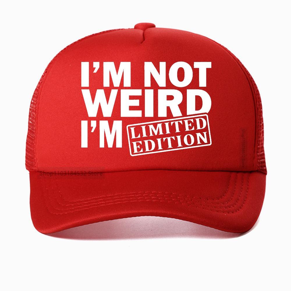 Im Not Weird Im Limited Edition Letter Print Baseball Cap Women Fashion Casual Summer Adjustable Breathable Snapback Hat Adjustable