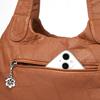 Women's Soft Leather Shoulder Bag Large Capacity Tote Bag Middle-aged Mother Crossbody Bag