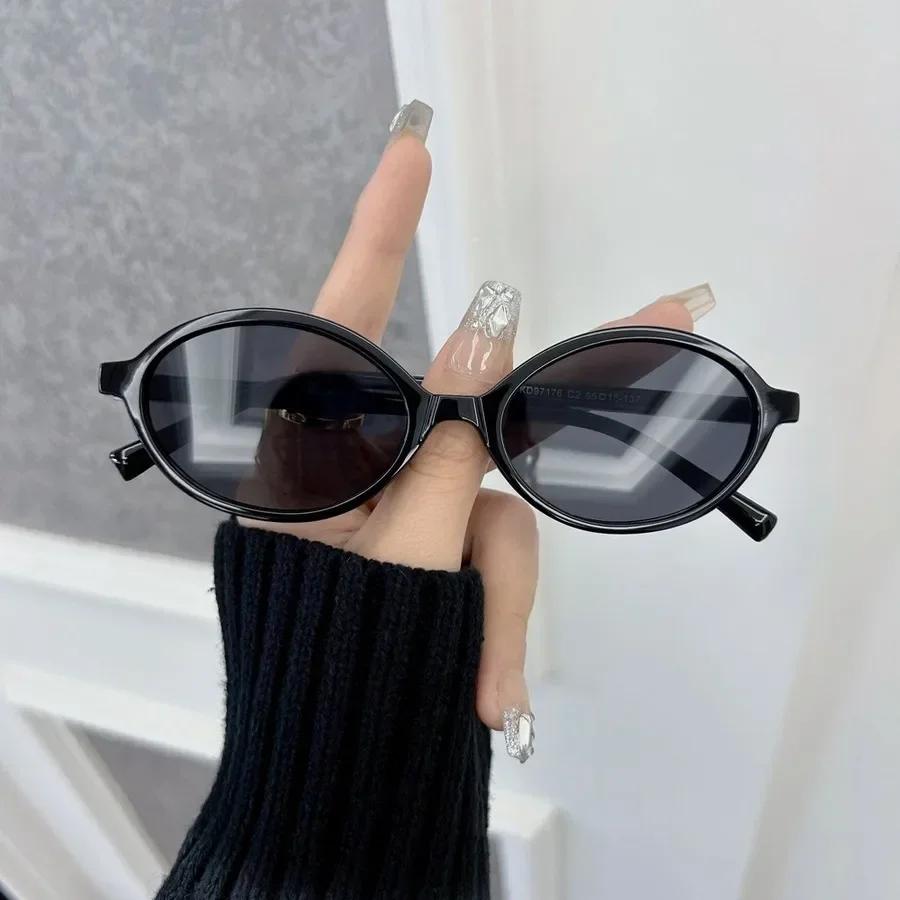 Designer Brand Oval Sunglasses for Women Men Colorful Small Frame Sun Glasses Mirror Lens Cool Fashion Accessories