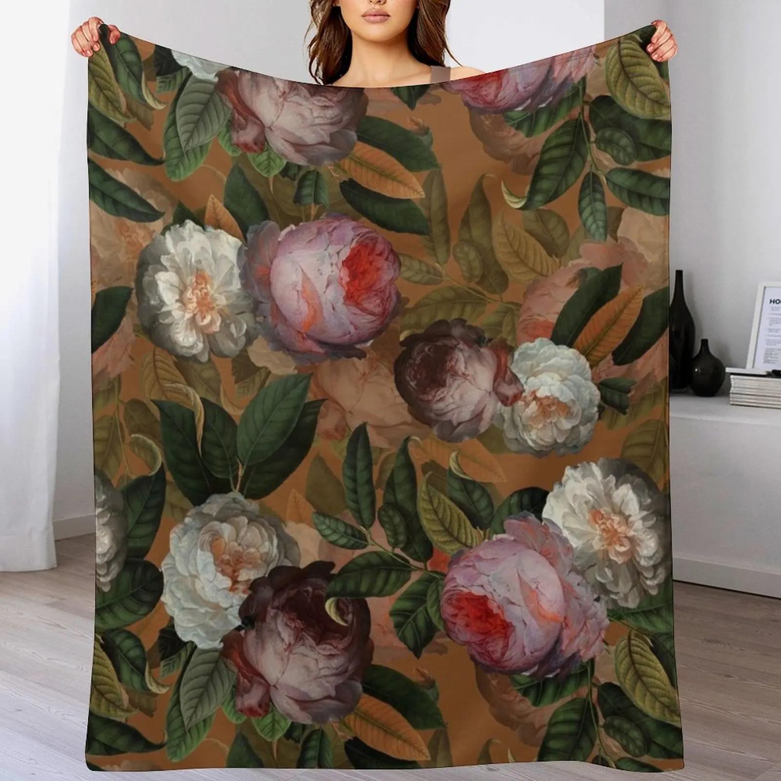 

Copper Jan Davidsz de Heem Vintage Roses Flowers Botanical Garden Throw Blanket Soft Warm Blanket Gift for Men Women Adults 102x76cm(40x30in)