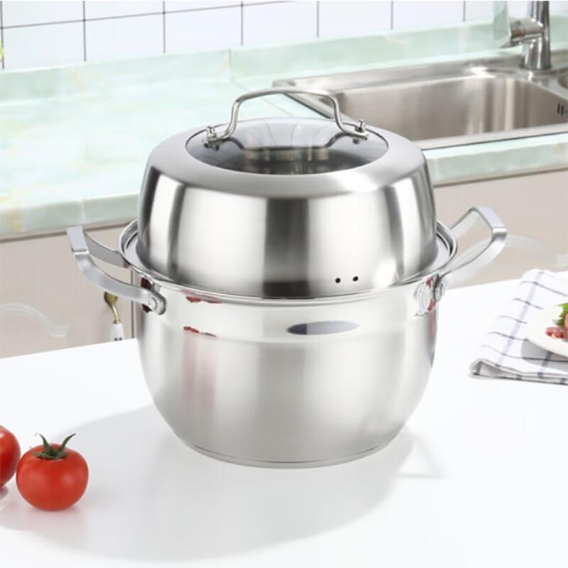 Lufenglai 3-lagiges Dampfgarer- und Suppentopf-Set aus 304 Edelstahl