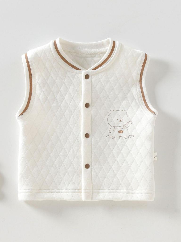 Infant and Toddler Warm Autumn Vest - Solid Color Cardigan for Babies