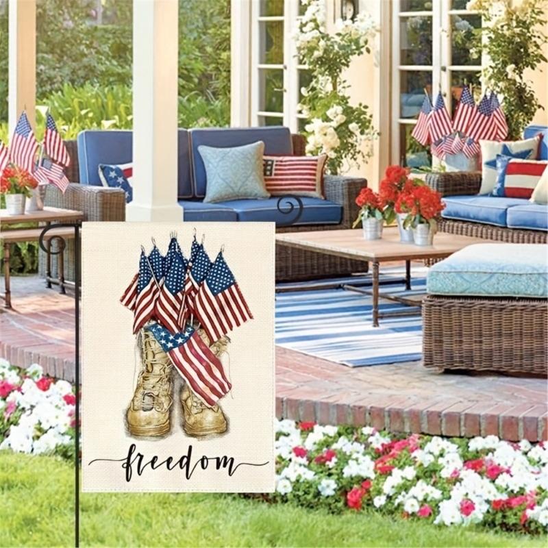 American Garden Flag Independence Memorial Day Yard Flag Outdoor Decorations