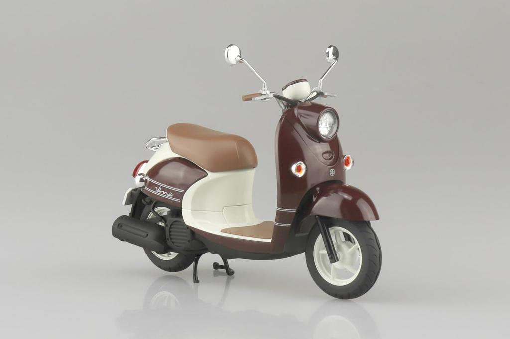 Aoshima Bunka Kyozai Scale The Bike Series 61 Yamaha Vino Dark Reddish Gray Metallic 2 Dark Brown Plastic Model Kit 1/12 No. '13 (Motorcycle)