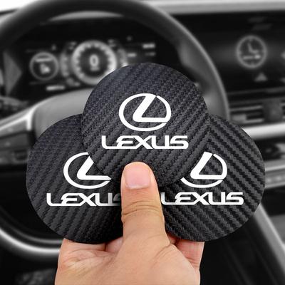 2Pcs Car Coasters Water Cup Mats Waterproof Slot Pads For IS250 IS220d NX300h RX450h IS300h Ct200h UX250h GS430 ES300h LS