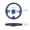 32cm Car Flat Dish Steering Wheel 3 Spokes Universal Sports Race Classic Style