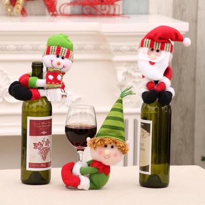 Christmas Home Decorations Christmas Doll Bottle Sleeve Small Bottle Neck Holding A Bottle Sleeve Decoration