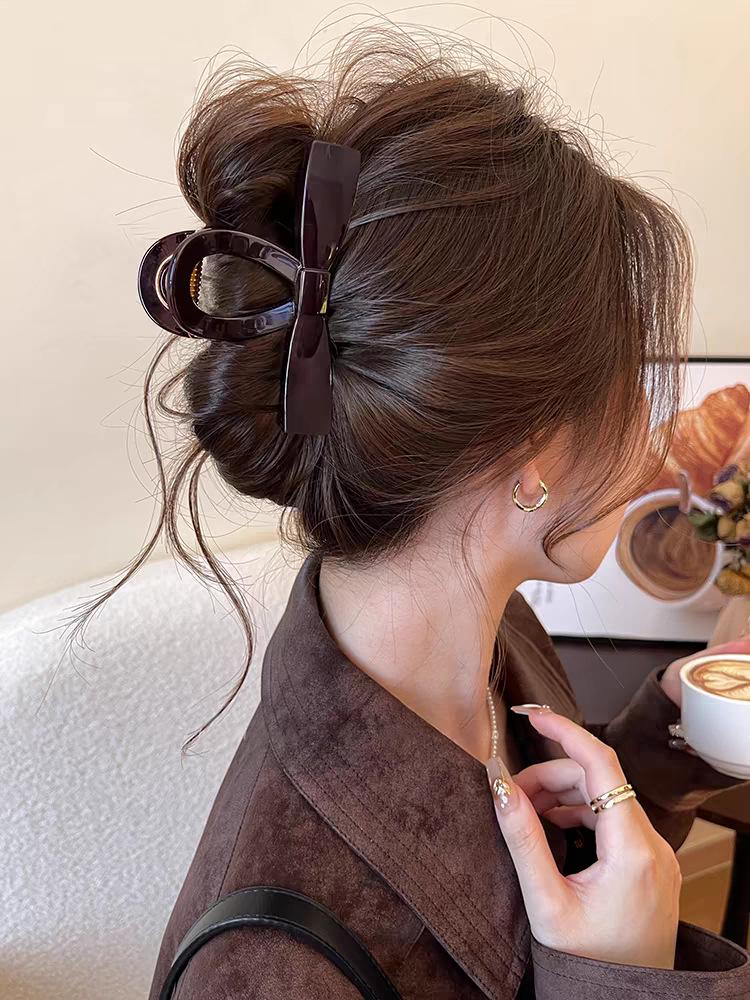Korean Retro Large Claw Clip for Thick Hair - High-End Updo Hair Claw Clip 2025