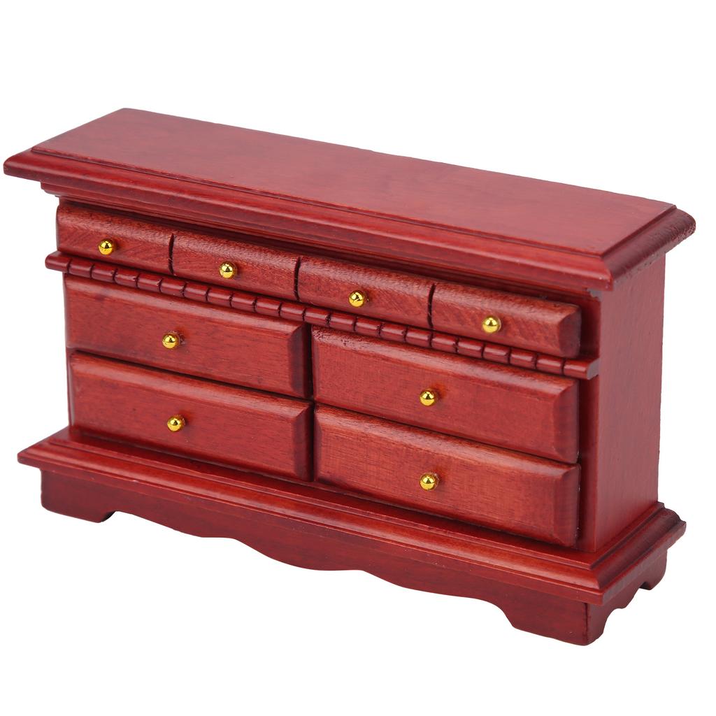 Miniatur Kommode Modell Dekoratives Massivholz Spielzeug für 1:12 Puppenhaus-Ornamente