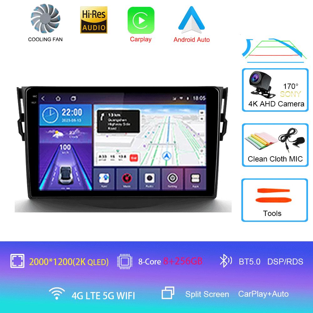For Toyota RAV4 Rav 4 2005 - 2013 Car Radio Android 14 Carplay Multimedia navigation video DVD Autoradio Stereo 2din 4G+BT GPS