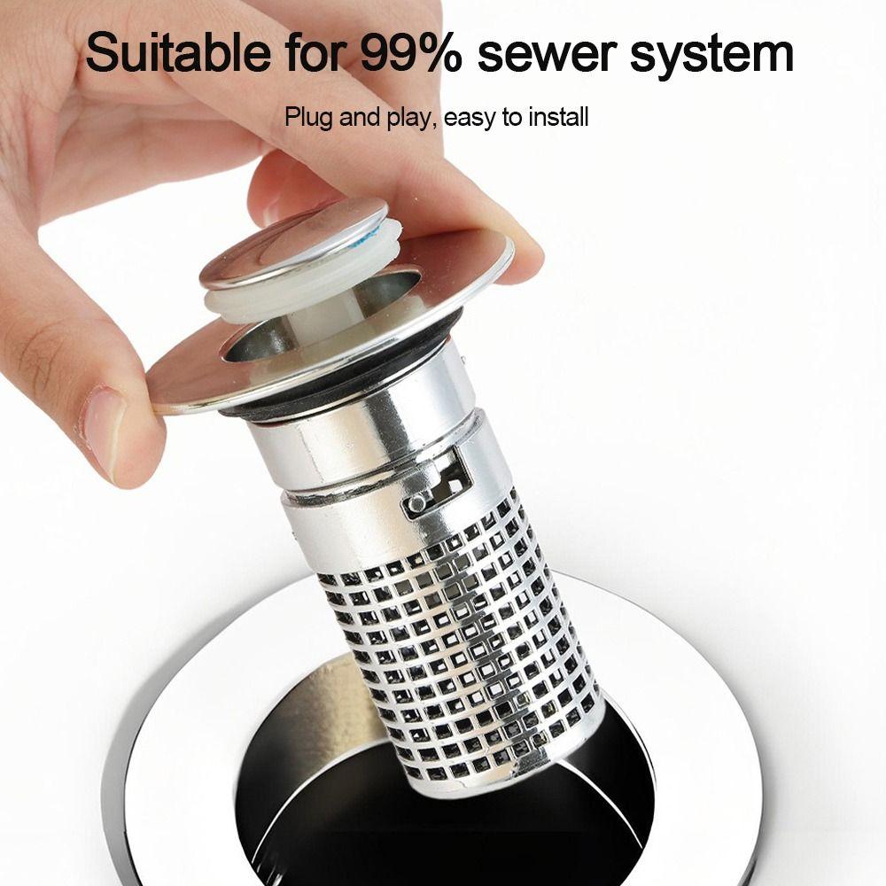 Anti-clog Floor Drain Filter Mesh Hair Trap Washbasin Bounce Core Bathroom Accessory