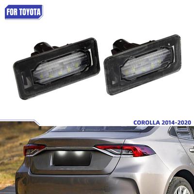 1Pair LED Car Licence Number Plate Light Lamp White For Toyota Corolla 2014-2020 Signal Lamp Replace