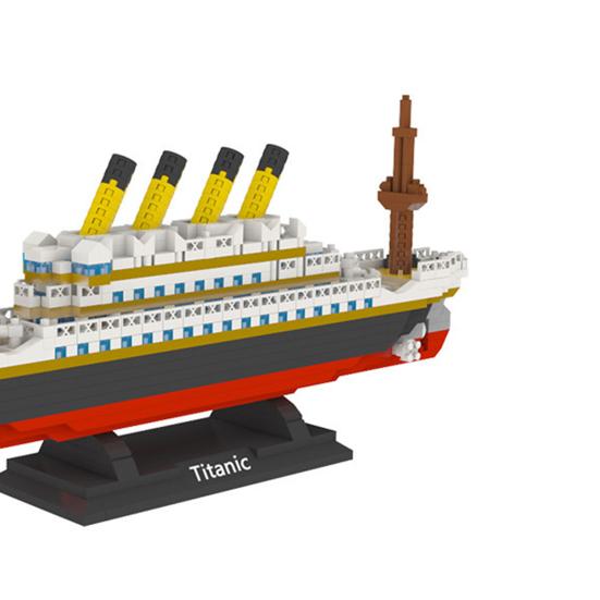 Skills Training Miniature Novelty 1280Pcs/Set Assembly Cruise Ship Titanic Model Children Educational Toys Bricks