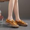 Mode AIYUQI Damen Lochsandalen 2025 Neu Rutschfest Hohl Freizeitschuhe Damenschuhe Übergröße Echtes Leder Ballerinas Damen Sneakers