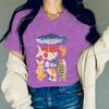 Funny Fish Tshirt for Unisex Women Fashion Summer Tops Fish Print Women Fashion Casual Tops Vneck Cotton Short Sleeve Tee