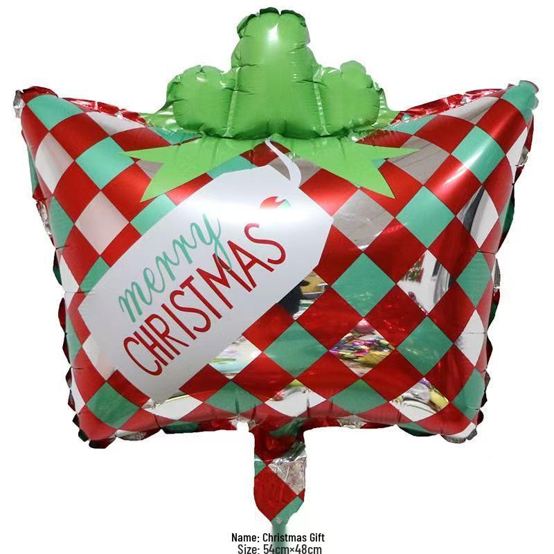 Large Christmas Tree and Santa Claus Aluminum Foil Balloons for Window Display 