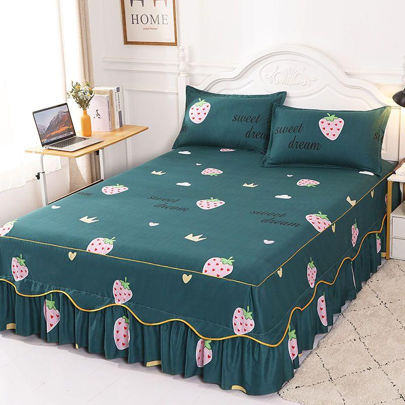 Double Bed Skirt Cotton Bedspreads Cover King Queen Size Bedspread On The Bed1.2/1.5/1.8/2.0M Summer Dustproof Bed Decorations
