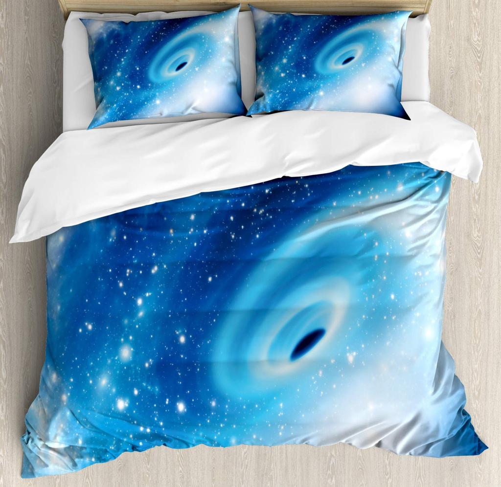 Black Hole Duvet Cover for Kids Boys Girls Teens Queen Lightweight Quilt Cover Galactic Storm Bedding Set Bedroom Decor No Quilt