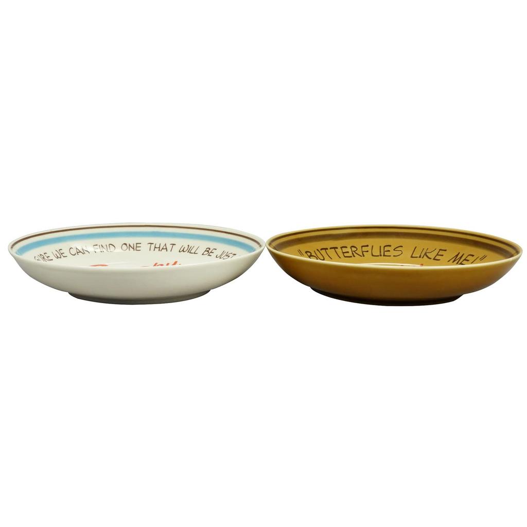 PEANUTS Pasta Plates and Pair Microwave Retro Made in Plates, Set, 21cm, Safe, Design, Japan, SN920-139