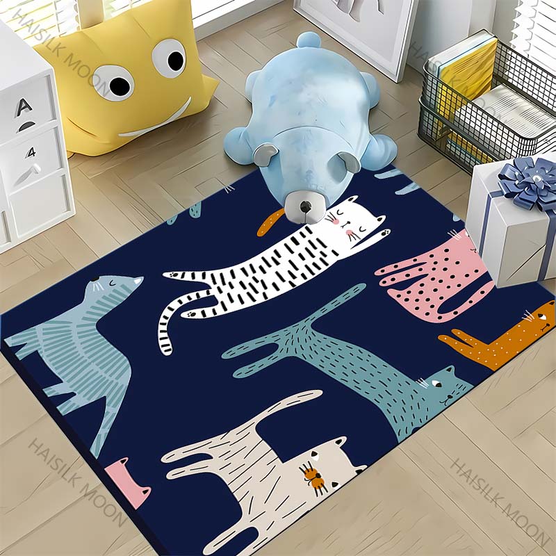 

1pc of Cat Pattern Carpet, Abstract Style Indoor Mat, Soft and Non Shedding, Rug for Living Room, Bedroom, Bedside, Home Decor 40x60cm (16x24in)