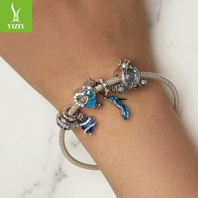 Magic Ball Pumpkin Car Diy Bracelet Beaded, Dream Princess Wind S925 Silver Opal Loose Beads