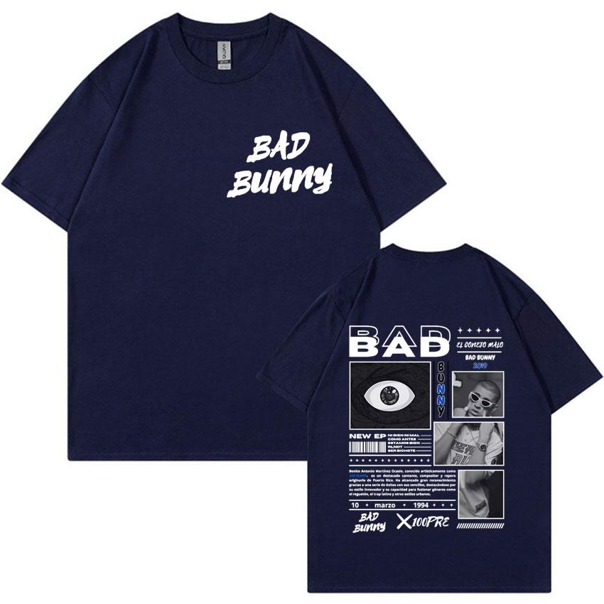 

2025 Summer Rapper Bad Bunny Album Cover Graphic 100% Pure Cotton Printed Leisure T-shirt Men s O-Neck Hip Hop Oversized Y2K S