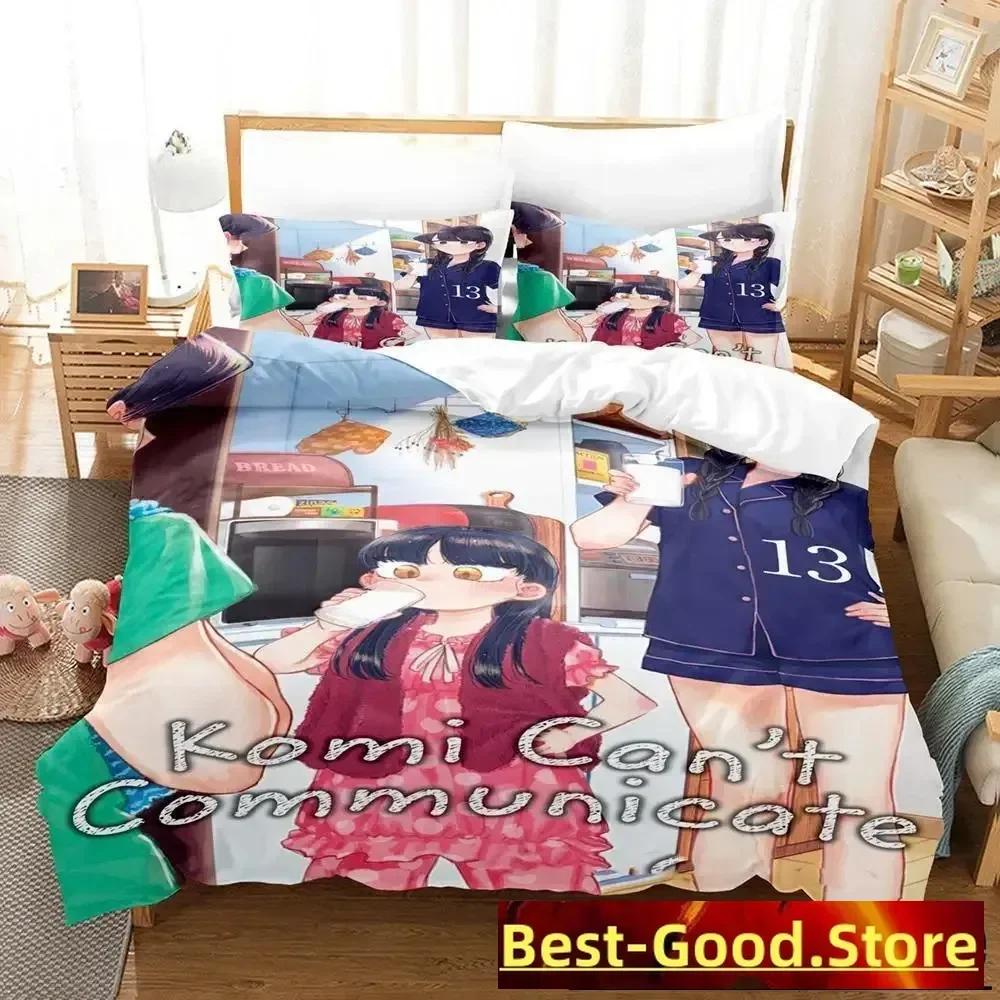 

New Komi Cant Communicate Bedding Set Single Twin Full Queen King Size Bed Set Aldult Kid Bedroom 3D Print Anime Bed Sheet Set 70x133cm 2pcs