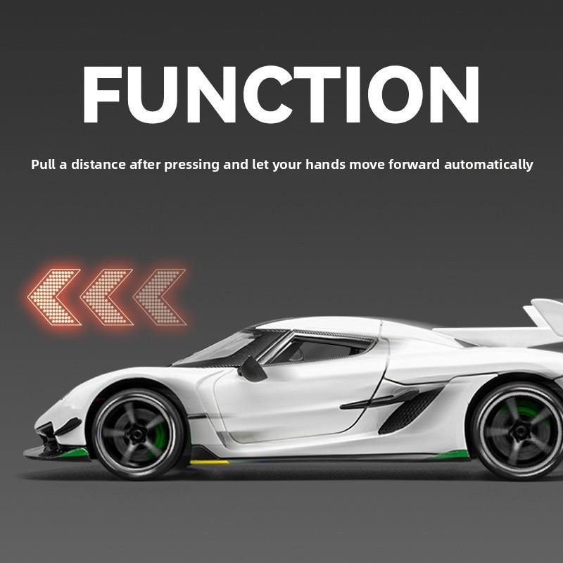 Koenigsegg Car Alloy Model Toy 124 With Sound Light For Kids Collection Play
