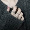 [Silver Chain Whispers] Niche Design Sense Chain High Sense Irregular Texture Opening Simple Ring