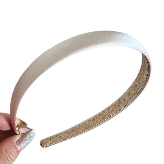 

Hair Hoop Pure Color Suede Lining Built-in Anti-Slip Design Headband Commuting Matte Texture Headband Hair Accessory абрикосовий
