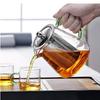 Heat Resistant Borosilicate Glass Teapot with Removable Stainless Steel Infuser Clear Tea Kettle for Kung Fu Tea Brewing & Tea S