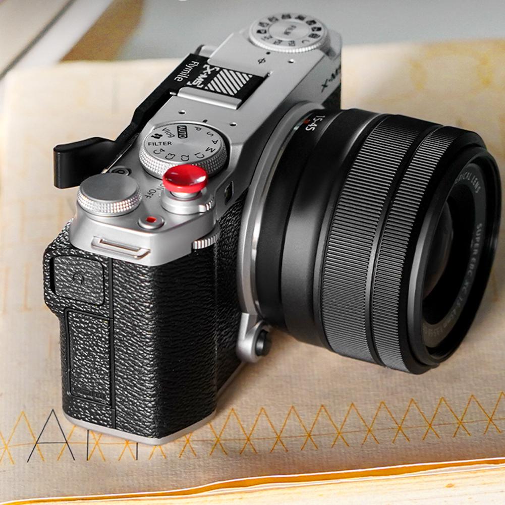 Aluminum Alloy Thumb Grip with Shutter Release Button Built-in Silicone Pads Hot Shoe Cover Camera Thumb Rest for Fujifilm X-M5