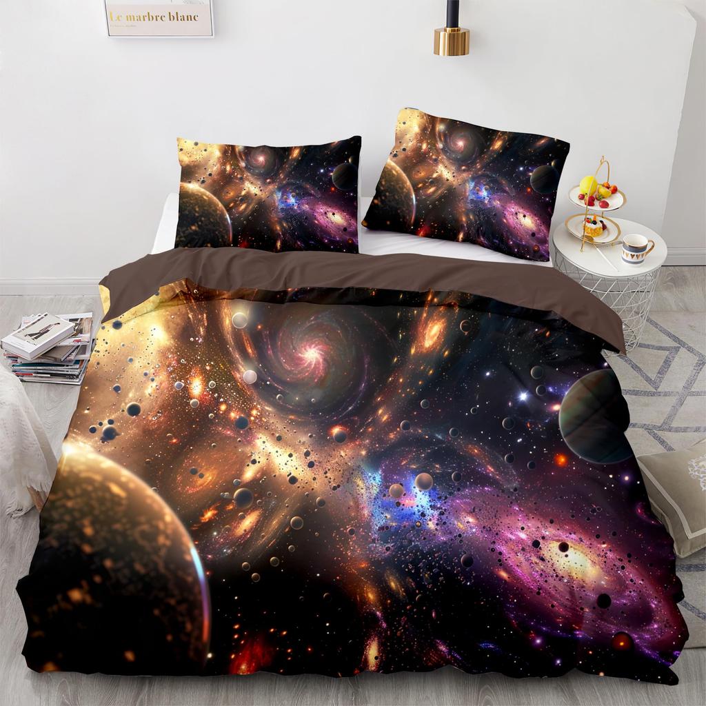 Black Hole Duvet Cover for Kids Boys Girls Teens Queen Lightweight Quilt Cover Galactic Storm Bedding Set Bedroom Decor No Quilt