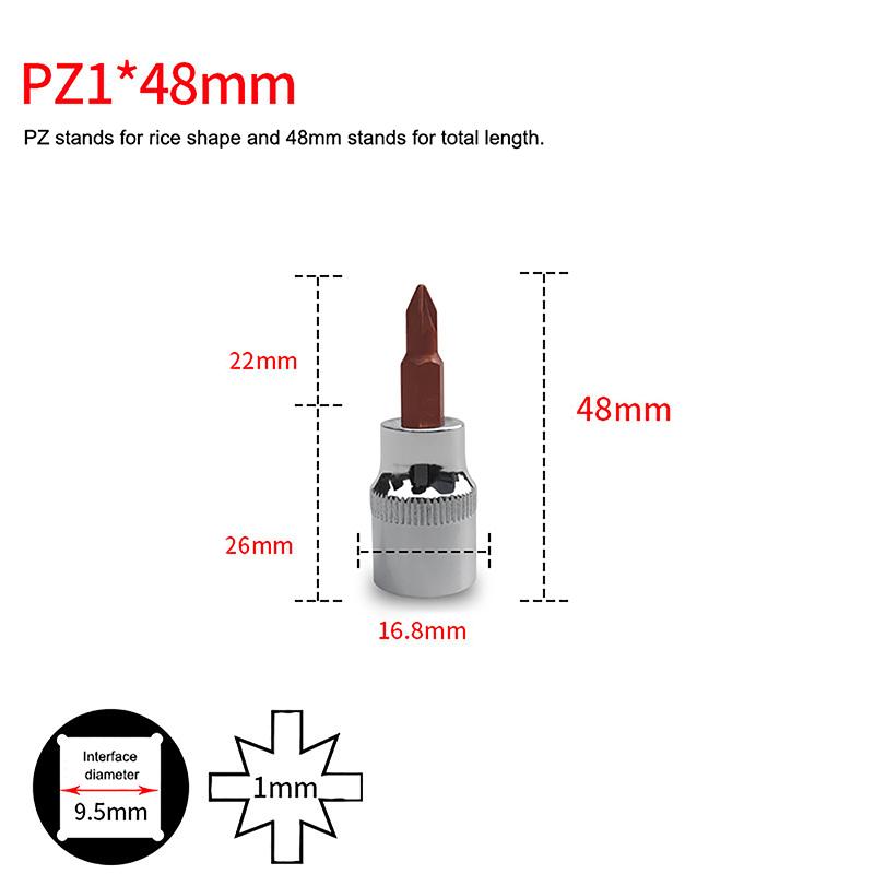 3/8palcové nástavce na bity Torx T20/30/40/45/50/55/60 S2 Ocel Délka 48 mm Stříbrný odstín Ruční nářadí pro opravy automobilů