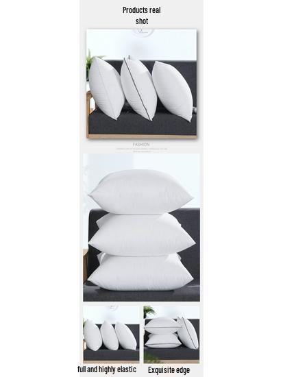 Down Feather Pillow Insert with Peach Skin Fabric, All-Cotton Cushion, Lumbar Pillow, Backrest Core (Available In Sizes 45, 50, 55, 60).