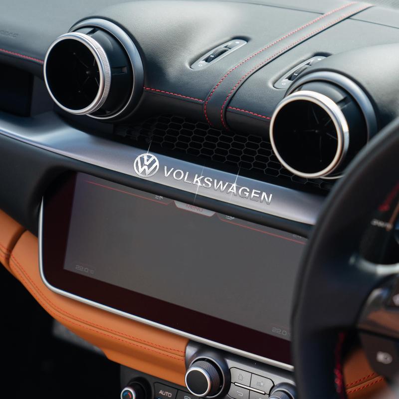 Car Styling 3D Alloy Metal Motorcycle Audio Decorative Stickers Silver For VW Touran Beetle Golf Passat Jetta Polo Bora Lavida
