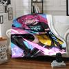 1pc KPop Demon Hunters Soft & Warm Flannel Blanket, Multi-Purpose Throw Blanket for Couch, Sofa, Office, Bed, Camping, Travel