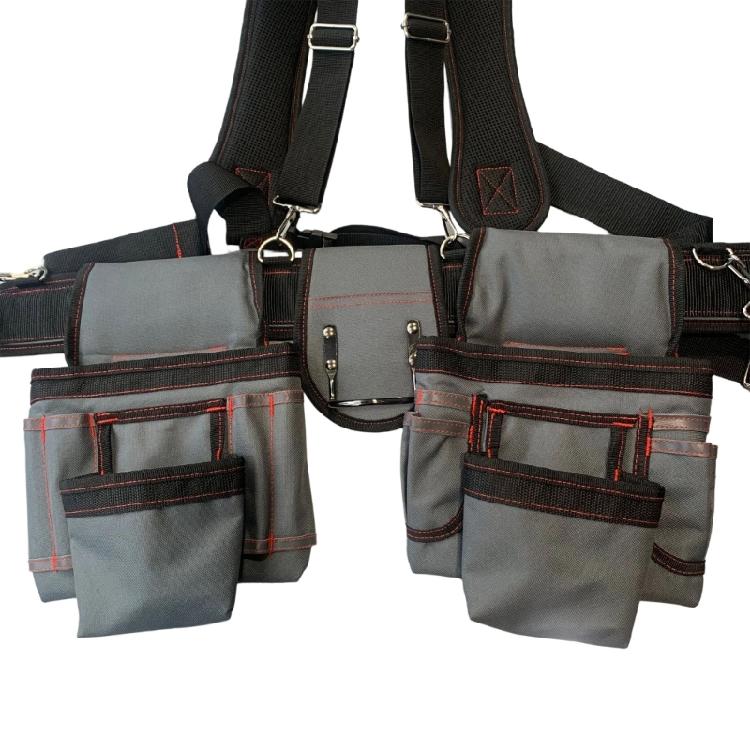 Waterproof Adjustable Suspenders Tool Belt For Builders Equipped With Multi Pocket Tool Holders And Reinforced Straps