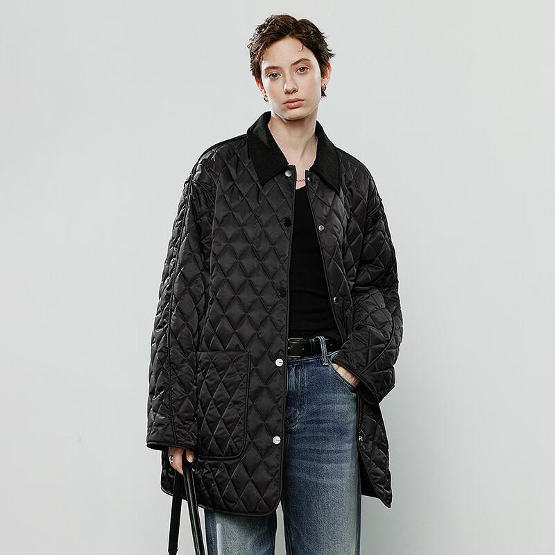 Women's Retro Diamond Quilted Workwear Jacket