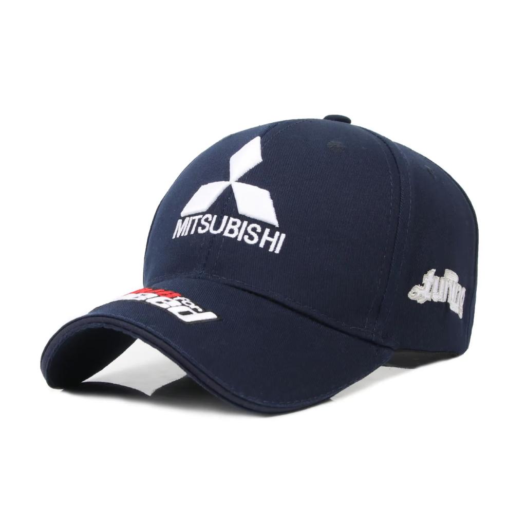 Mitsubishi Baseballkappe mit besticktem Logo, für Outdoor-Wanderungen, Sport und Freizeit, verstellbare Größe, neue Serie für Paare