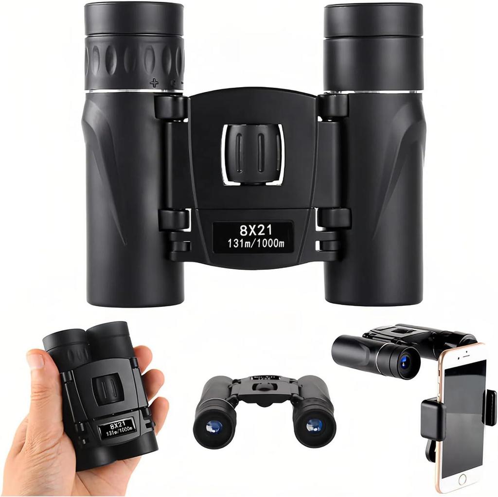 HD 8x21 High Magnification Mini Binoculars for Outdoor Sports and Events