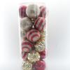 Christmas Decoration 8cm Plastic Balls Party Hanging Ornaments Classic Bucket Set Electroplated Spheres Holiday Decor