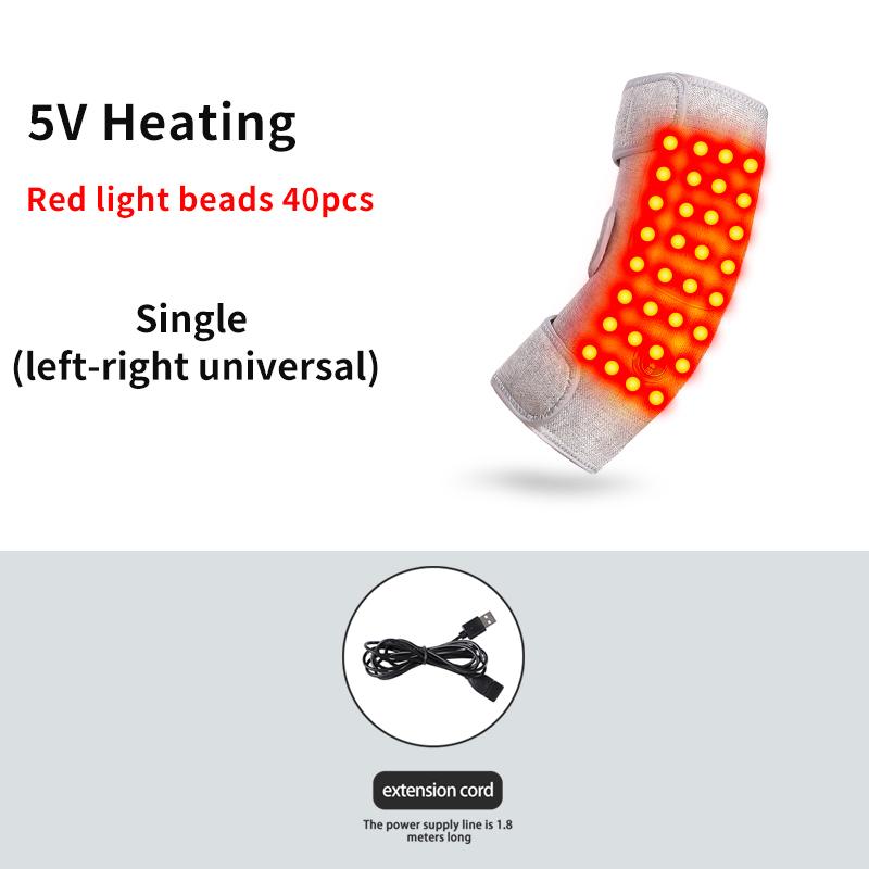 

Red Light Bead Heated Elbow Protector Relieves Arthritis Tennis Elbow Sports Muscle Tissue Strain Pain Fits Elbows Calves Abdomen Soles UK-Plug