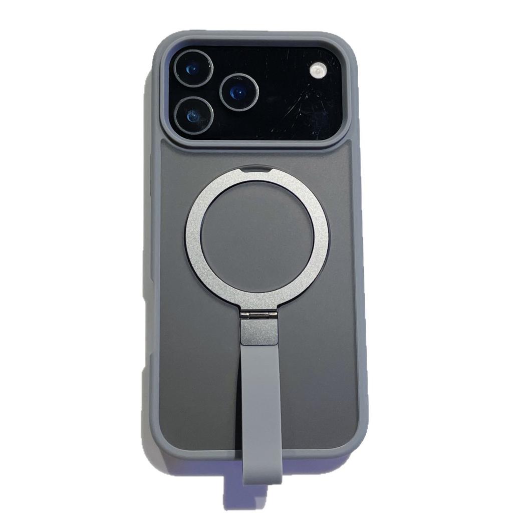 For IPhone 17 Promax Phone Case Integrated Hanging Rope for Apple 16 Metal Bracket for Samsung S25u Skin Feel Case