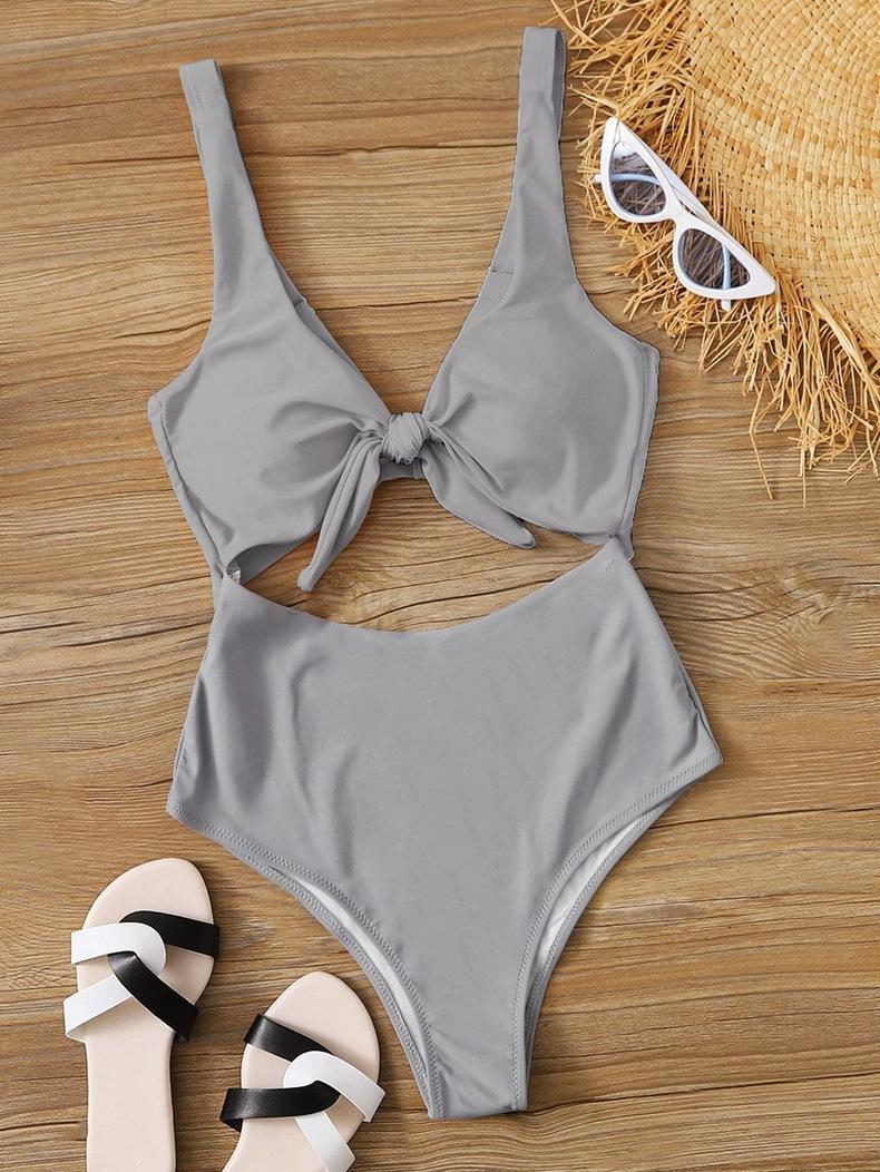 TS JYL-SW020 Lace-Up Triangle Bikini, Trendy Stylish Swimwear For Beach Swimming S авокадо