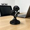 Fluid Skull Art Piece Integrated Molding Process Figure, 3D Printed Double Ornament, Abstract Statue Statue, Dark Style Decoration for Living