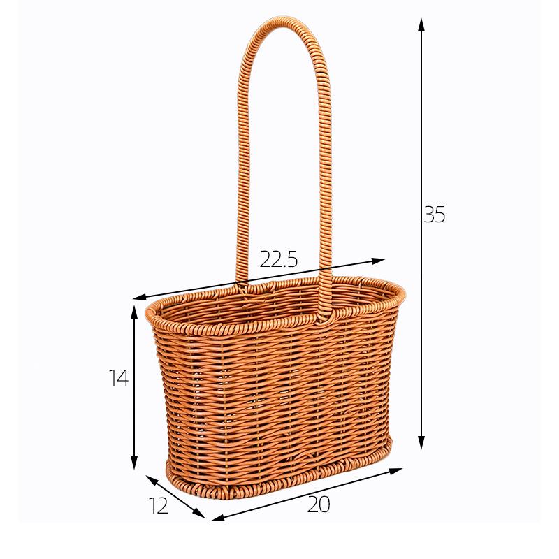 Handmade Rattan-Style Woven Flower Basket for DIY Arrangements and Party Favors