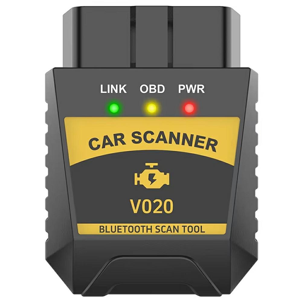 V020 Bluetooth-compatible OBD2 Scanner ELM327 Car Diagnostic Tool Battery Tester Engine Fault Code Reader