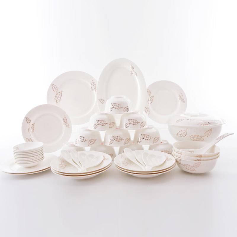 Shengshi Tangyun 48-Piece Bone China Dinnerware Set